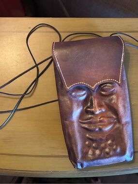 Deborah Einbender Leather Face-Crossbody Pouch